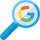 Icono de lupa buscando en Google